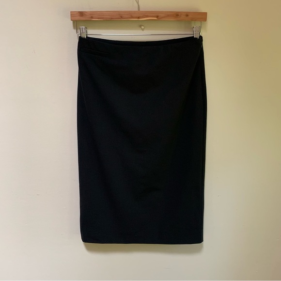 Eileen Fisher ~new ~Petite Black Italian Wool Calf Length Pencil Skirt in PP - Picture 8 of 8
